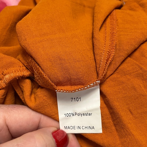 PRETTYGARDEN Rust Orange Long Sleeve Jumpsuit M NWOT - Picture 13 of 13